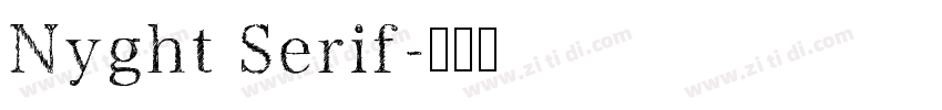 Nyght Serif字体转换